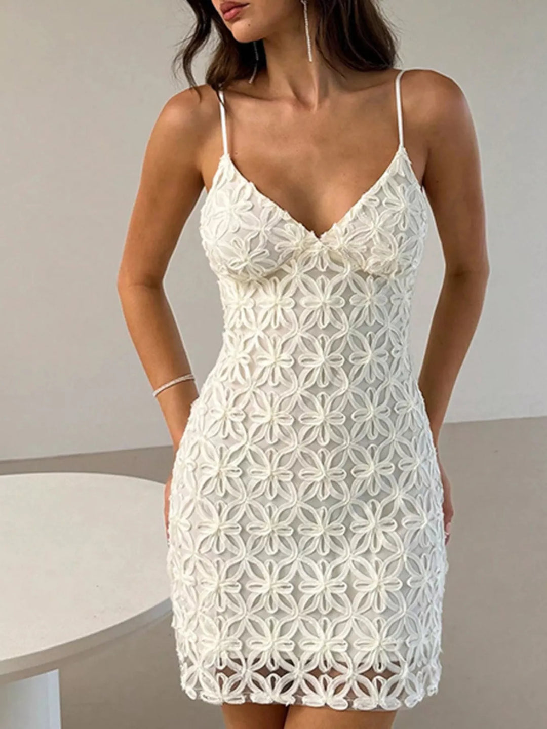 Lace Bodycon Mini Dress – Modevelle