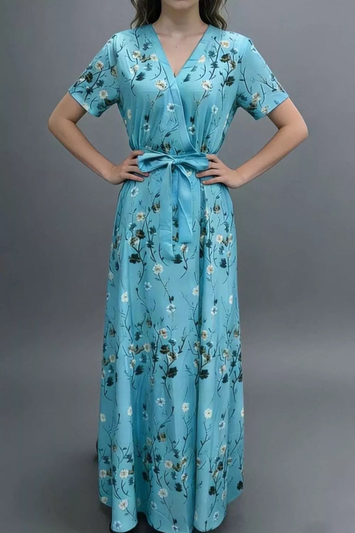 Floral Wrap Maxi Dress – Modevelle
