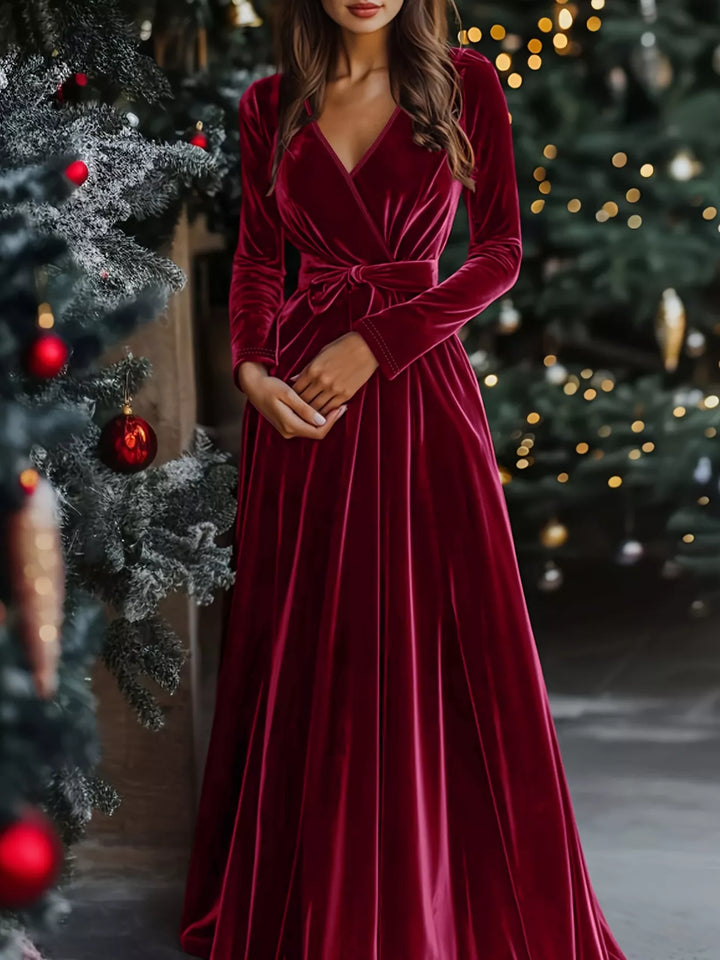 Velvet Wrap Maxi Dress – Modevelle