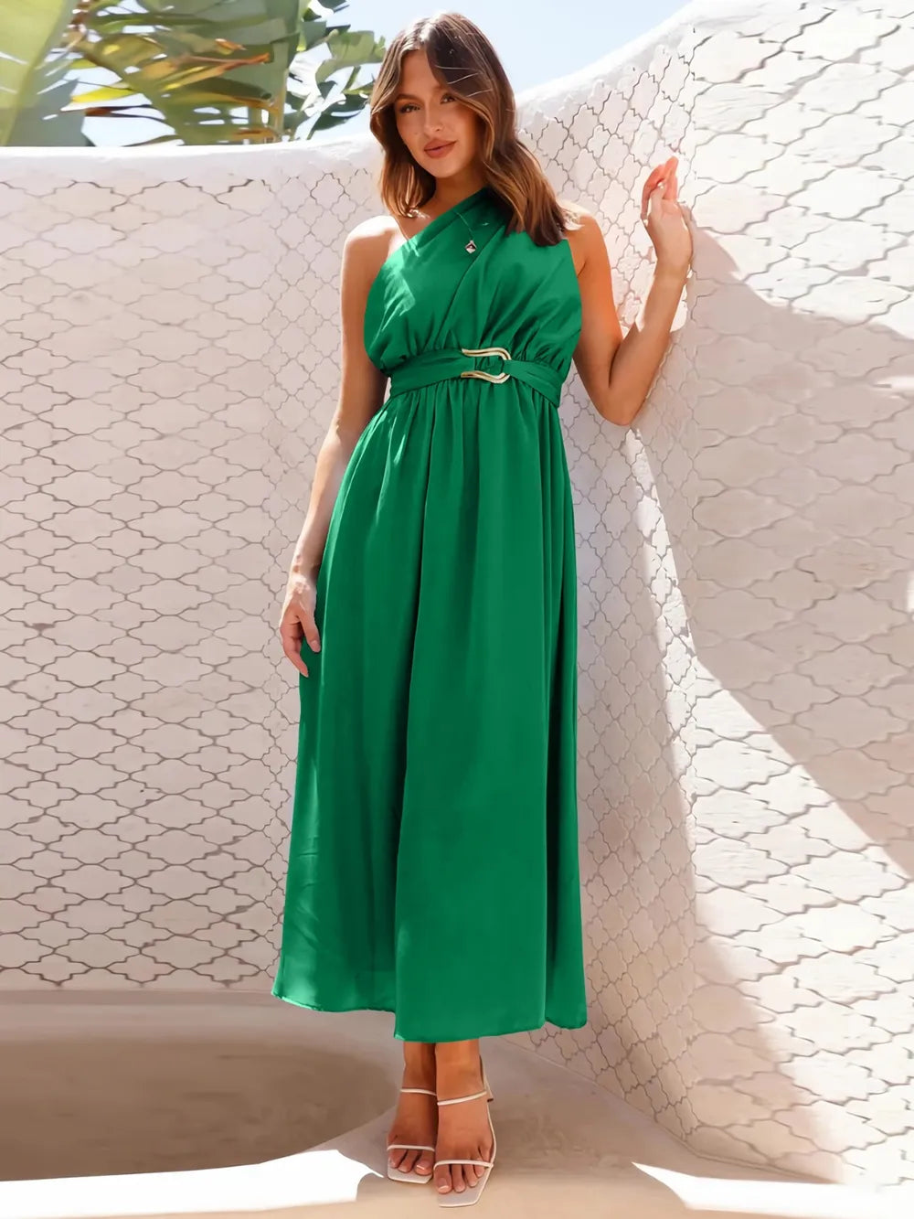 One-Shoulder Midi Dress – Modevelle